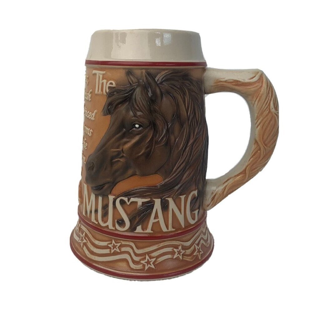 Avon American Animal Horse Stein 2001 The Mustang Tom OBrien With Box